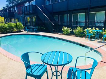 Sparkling seasonal pool